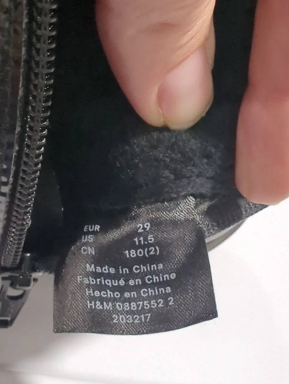 H&M Black Patent Lace-Up Kids Ankle Boots